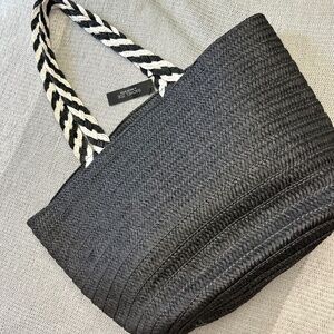 Rachel Zoe straw tote with black / white braided handles (Brand new)